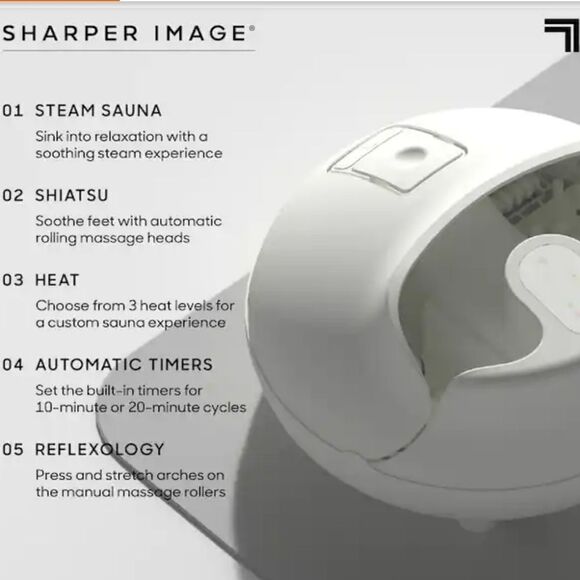 Sharper Image Spahaven Sauna Foot Massager With Heat And Steam Automatic Timers - Picture 3 of 8